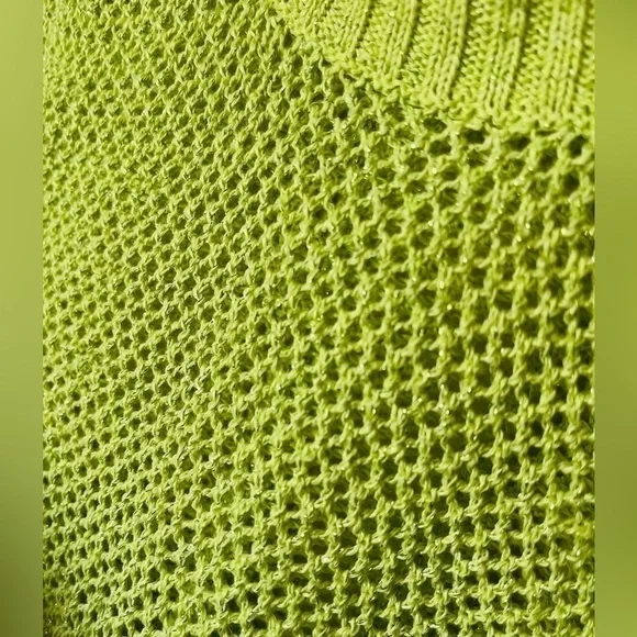 MAG by Magaschoni | Lime Sorbet Open-Knit Tank | NWOT. - Picture 6 of 6